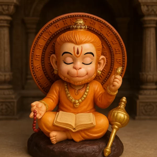 Meditating Hanuman Ji Murti for Puja Room & Home Decor