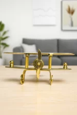 Vintage Brass Airplane Showpiece – Classic Aviation Home & Office Decor - Image 6