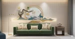 Luxury 3D Modern Oriental Deer Wall Art - Image 3