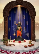 Standing Lord Rama Idol — Hand-Painted Polyresin Murti for Puja & Home Decor - Image 4