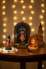Ultimate Ram Darbar (Ram Lalla, Ram Murti, Ram Mandir with Light & Hanuman Ji Divine Combo Set of 4) - Image 2