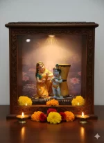 Yashoda and Bal Krishna Idol – Divine Mother-Child Resin Statue for Pooja & Home Decor - Image 4
